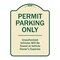 Signmission Designer Series-Permit Parking Unauthorized Vehicles Will Be Towed Veh, 24" x 18", TG-1824-9937 A-DES-TG-1824-9937 - alternate 1